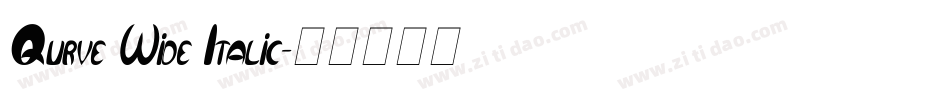 Qurve Wide Italic字体转换